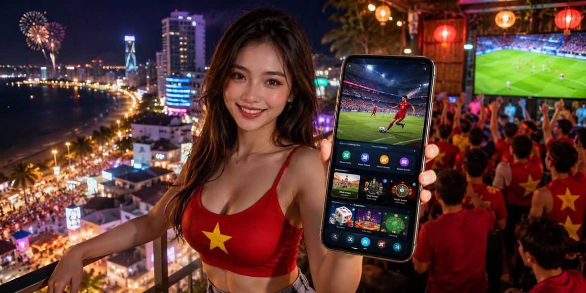 Ảnh đêm phố chợ casino Nha Trang với ánh đèn vàng rực rỡ