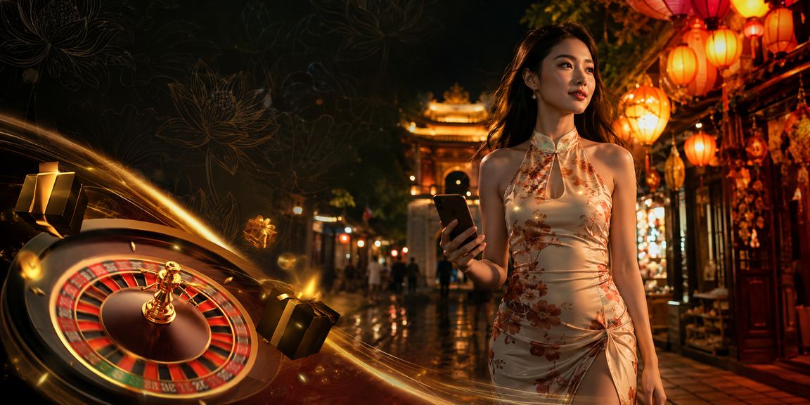 Giao diện cá cược casino trực tuyến sáng màu vàng trên thiết bị tại Việt Nam